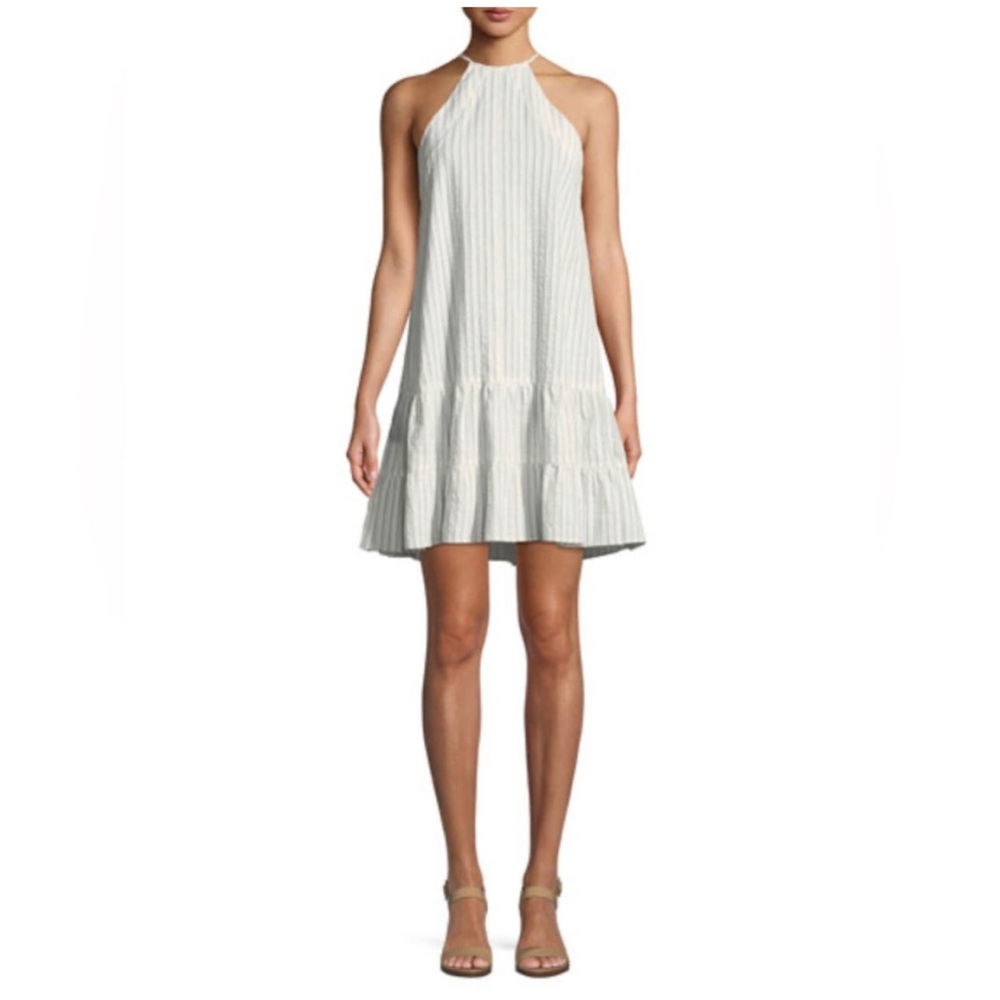 Rebecca Taylor Sleeveless Stripe Cotton Tank Mini Dress Size 4